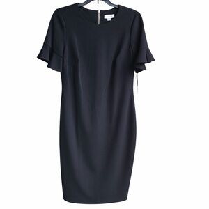 Calvin Klein Black Dress with gold back zipper —#002